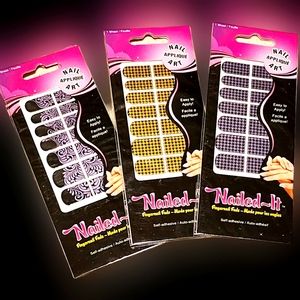 NWT NAILED-IT Nail Art Appliquè Set of》 3《 GLAM ROCK!